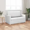 Boden-Sofa-Bett 2-in-1 Weiß 124x71x78 cm Kunstleder, Produktbild-Vorschau 2