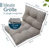 Beautissu Outdoor Loungekissen Flair Sitz + Rücken 60x40cm, Produktbild-Vorschau 3