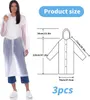 3 Stück Regenponcho EVa Regenjacke mit Kaputze Wasserdicht Produktbild-Vorschau 3