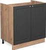 Spülenunterschrank Vicco Fame-Line Anthrazit-Gold 80 cm Produktbild-Vorschau 1