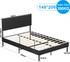 Faziango Polsterbett 140x200 cm Doppelbett in Schwarz - Produktbild-Vorschau 6