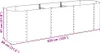 vidaXL Tuinverhoger, 320x80x81 cm, verzinkt staal, Productafbeelding-voorbeeld 7