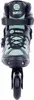 A front view of a black and green inline skate. Podgląd zdjęcia produktu