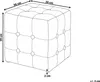 BELIANI Sitzhocker Blau Samtstoff Knopfsteppung Quadrat 36 Produktbild-Vorschau 3