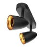OVO 2 Black Gold podwójny reflektor sufitowy, wstążka, Podgląd zdjęcia produktu 2