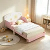 Kinderbett Weiß-Rosa mit Sonne-Stern-Nachbildung, Produktbild-Vorschau 6