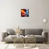 Bilder auf glas - Grafik Abbildung See Abend - 30x30cm - Produktbild-Vorschau 7
