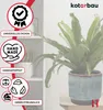 KOTARBAU® Kvetináč modrý keramický Výška 13 cm ⌀ 14 cm Náhľad obrázku produktu 5