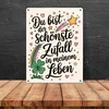 Du bist der schönste Zufall in meinem Leben Metallschild Produktbild-Vorschau 4