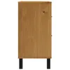 vidaXL Sideboard mit Glastür FLAM 80x40x80 cm Massivholz Produktbild-Vorschau 6
