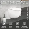 LuxeBath závesné WC bez ráfika krátke 49 cm biele lesklé s Náhľad obrázku produktu 2