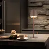 LED Tischleuchte, braun, Touchdimmer, Akku, H 36 cm Produktbild-Vorschau 3