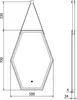 Mexen Orla podsvícené koupelnové zrcadlo 50 x 70 cm, LED Náhled obrázku produktu 5