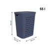 Wäschesammler JONA 55 l, Farbe:Iris dunkelblau ged. Produktbild-Vorschau 3