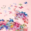 100 Stück 3D Schmetterlinge Organza mit Strasss Produktbild-Vorschau 3