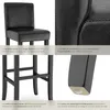 Tabouret de bar en cuir synthétique - noir, Lot de 2 Voir les images du produit 5