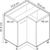 Meuble d'angle Vicco R-Line Chêne Artisan 75.6cm sans PT, Voir les images du produit 2