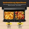Doppelkammer-Heißluftfritteuse 2x5L, Airfryer 10L, Produktbild-Vorschau 5
