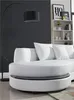Leder Sofa Ecksofa Wohnlandschaft Rund Couch Sitz Polster Produktbild-Vorschau 4