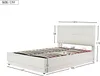 Lit Double 140x190 Cm, Avec Éclairage LED, Lit Avec Sommier Voir les images du produit 7