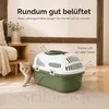 SNOEKIE Katzen Transportbox mit 2 Öffnungen，Haustierbox für Produktbild-Vorschau 8