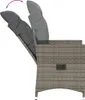 Gartensessel Verstellbar mit Kissen Grau Poly Rattan Produktbild-Vorschau 7