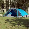 vidaXL Tenda familiare per 6 persone Blu Impermeabile Anteprima dell’immagine prodotto 4