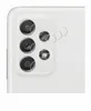 Close-up of a white smartphone's camera module with several clear, circular lens protectors scattered around it. Produktbild-Vorschau