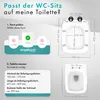 An image showing how to measure a toilet to determine if an Engelbach toilet seat will fit. Produktbild-Vorschau