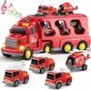 Grosses Feuerwehrauto Mit Motorisierten Autos, Produktbild-Vorschau 13