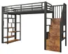 Letto a soppalco 90x200 cm con striscia LED, gradini Anteprima dell’immagine prodotto 11