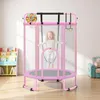 Trampolino per bambini COSTWAY, diametro 154 cm, con barra Anteprima dell’immagine prodotto 2