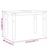 The Living Store Esstisch Corona Grau 112x60x75 cm Produktbild-Vorschau 8
