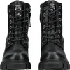 A pair of black Dockers women's platform boots are shown from the front. Produktbild-Vorschau