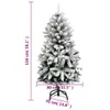 vidaXL Künstlicher Weihnachtsbaum Klappbar Beschneit 150 cm Produktbild-Vorschau 10