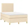 Boxspringbett mit Matratze Creme 120x200 cm Stoff Produktbild-Vorschau 3