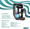 A coffee machine with water filter compatibility information. Náhled obrázku produktu