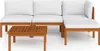 vidaXL 5-tlg. Garten-Lounge-Set mit Kissen Cremefarbenes Produktbild-Vorschau 3