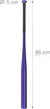 Relaxdays Baseballschläger Aluminium, 34 Zoll/ 86 cm, Produktbild-Vorschau 4