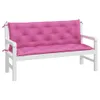 vidaXL Gartenbank-Auflagen 2 Stk. Rosa 150x50x7 cm Stoff Produktbild-Vorschau 4
