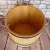 Pot de fleurs en bois fabriqué à partir d'un demi-tonneau Voir les images du produit 3