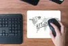 MuchoWow® Mauspad Mousepad Weltkarte - Grau - Weiß 23x19 cm Produktbild-Vorschau 4