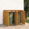 Mülltonnenbox für 2 Tonnen 140x89x117 cm Massivholz Akazie Produktbild-Vorschau 4