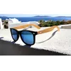 Retro Sonnenbrille Polarisiert Blau Verspiegelt Echte Holz Produktbild-Vorschau 3