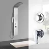 A modern shower panel system and faucet are displayed against a neutral background. Podgląd zdjęcia produktu