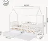 Lit double pour enfants « Aarghonmaa » en forme de maison Voir les images du produit 3