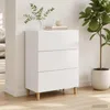 vidaXL Komoda s lesklým povrchom, biela, 66 x 34,5 x 90 cm Náhľad obrázku produktu 3