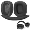 A set of black replacement ear pads and a headband for gaming headphones, displayed on a white background. Produktbild-Vorschau