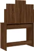 A brown wooden vanity table with a mirror. Náhled obrázku produktu