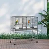 PawHut Vogelkäfig mit Rädern, Doppelvoliere mit 2 Tabletts, Produktbild-Vorschau 2
